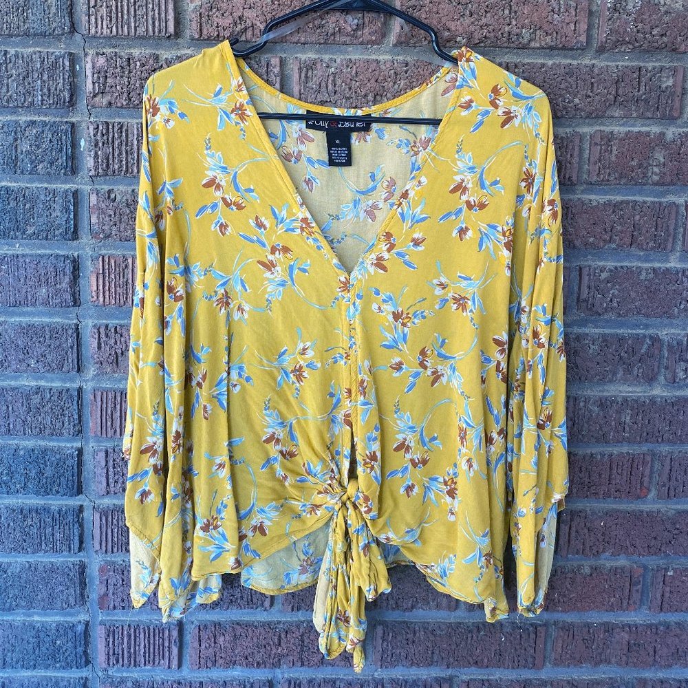 Yellow Floral Flowy Top